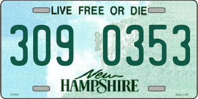 NH license plate 3090353