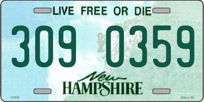 NH license plate 3090359