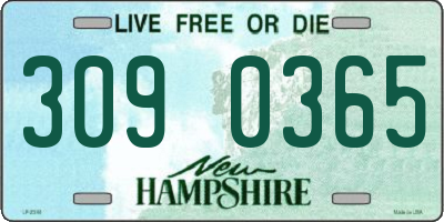 NH license plate 3090365