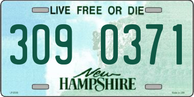 NH license plate 3090371