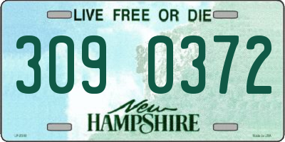 NH license plate 3090372