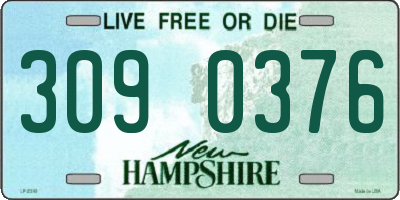 NH license plate 3090376