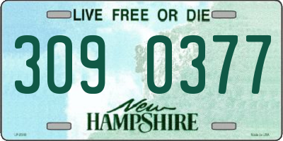 NH license plate 3090377