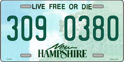 NH license plate 3090380