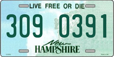 NH license plate 3090391
