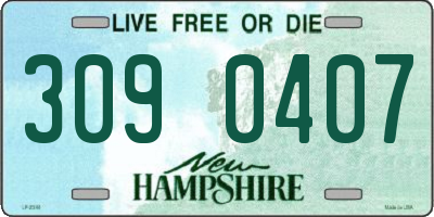 NH license plate 3090407