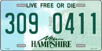 NH license plate 3090411