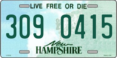 NH license plate 3090415
