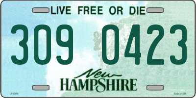 NH license plate 3090423