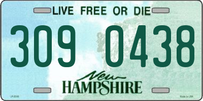 NH license plate 3090438