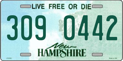 NH license plate 3090442