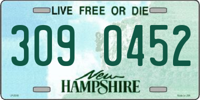 NH license plate 3090452