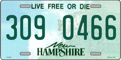 NH license plate 3090466