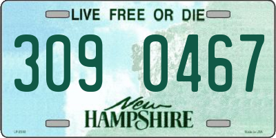 NH license plate 3090467