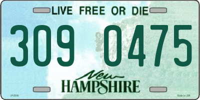 NH license plate 3090475