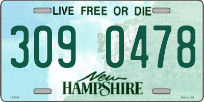NH license plate 3090478