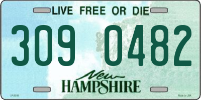 NH license plate 3090482