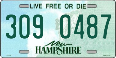 NH license plate 3090487