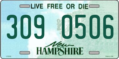 NH license plate 3090506