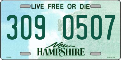 NH license plate 3090507
