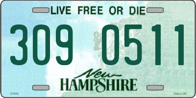 NH license plate 3090511