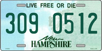 NH license plate 3090512