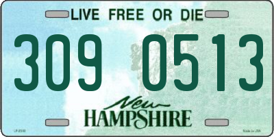 NH license plate 3090513