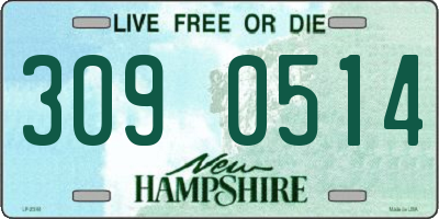 NH license plate 3090514