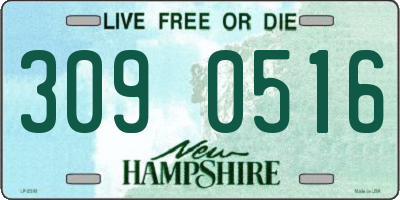 NH license plate 3090516