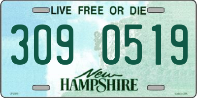 NH license plate 3090519