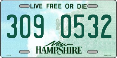 NH license plate 3090532