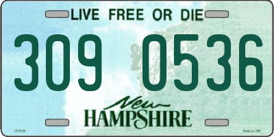 NH license plate 3090536