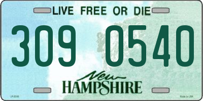 NH license plate 3090540
