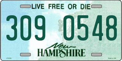 NH license plate 3090548