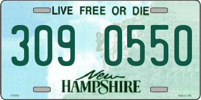 NH license plate 3090550