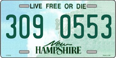 NH license plate 3090553