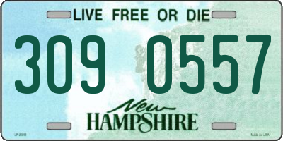 NH license plate 3090557