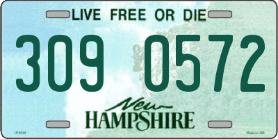 NH license plate 3090572