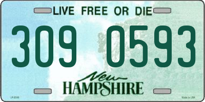NH license plate 3090593
