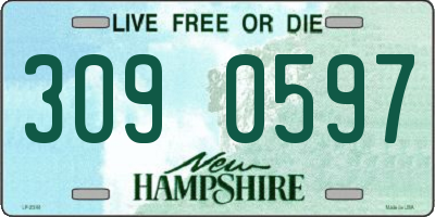 NH license plate 3090597