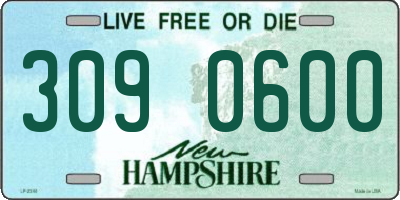 NH license plate 3090600