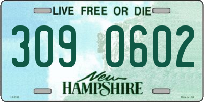 NH license plate 3090602