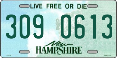 NH license plate 3090613