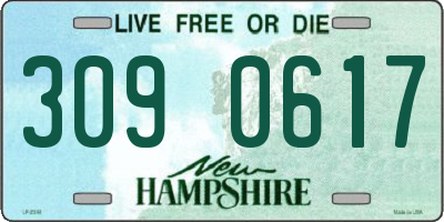 NH license plate 3090617