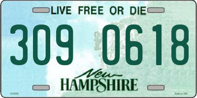 NH license plate 3090618