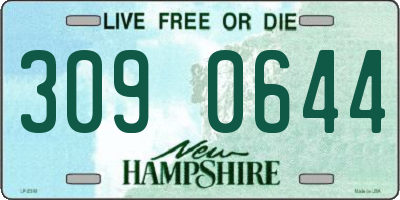 NH license plate 3090644