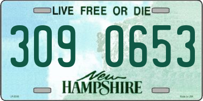 NH license plate 3090653