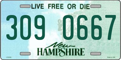 NH license plate 3090667