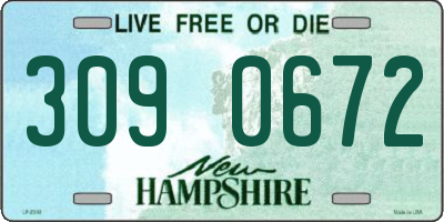NH license plate 3090672
