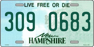 NH license plate 3090683